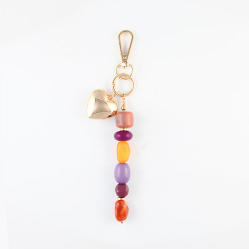 PORTE-CLÉS PERLES MULTICOLORES