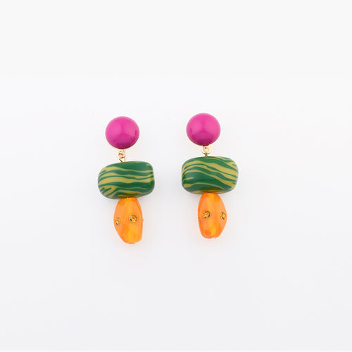 BOUCLES D’OREILLES PERLES FANTAISIE MULTICOLORES