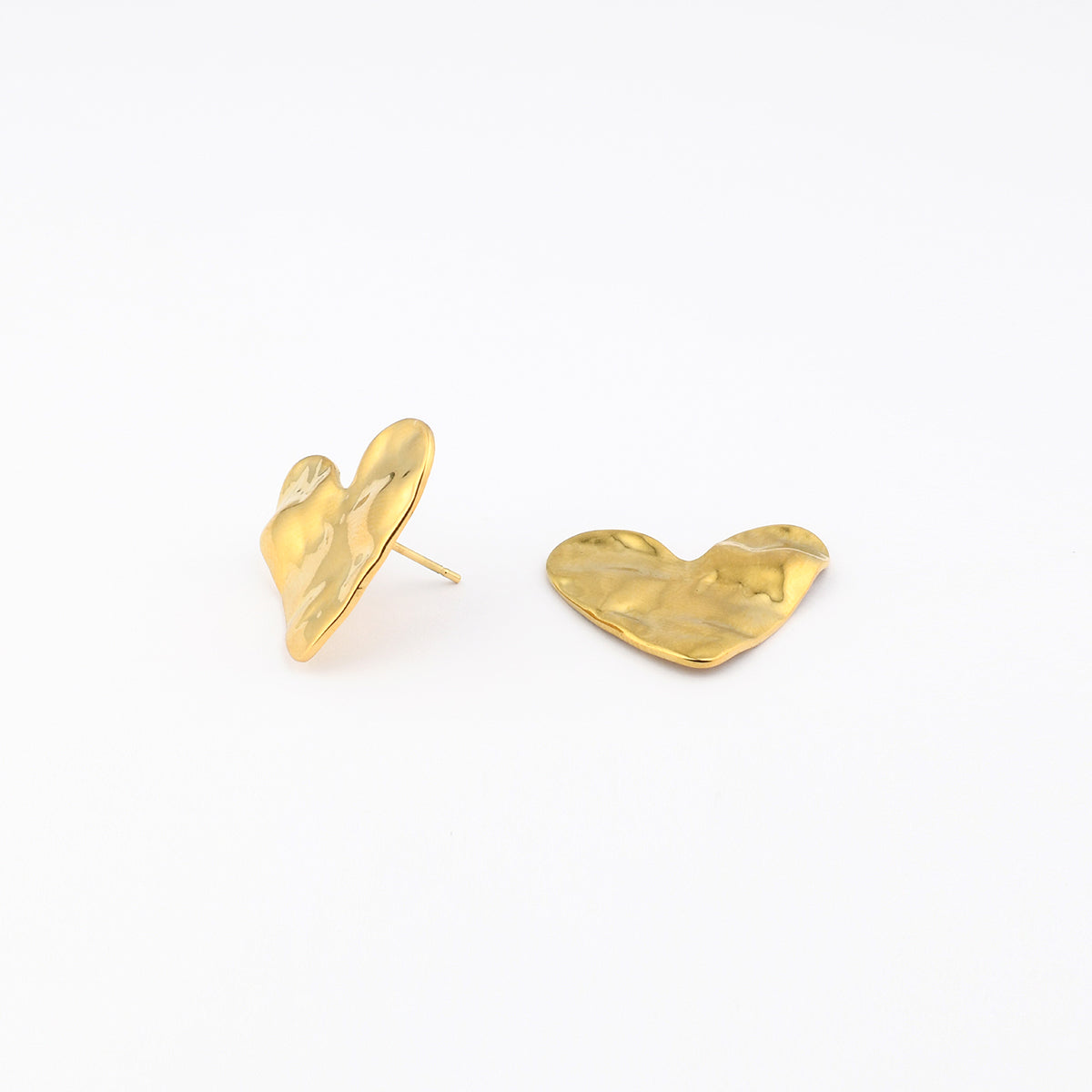 Boucles d'oreilles cœurs acier inoxydable