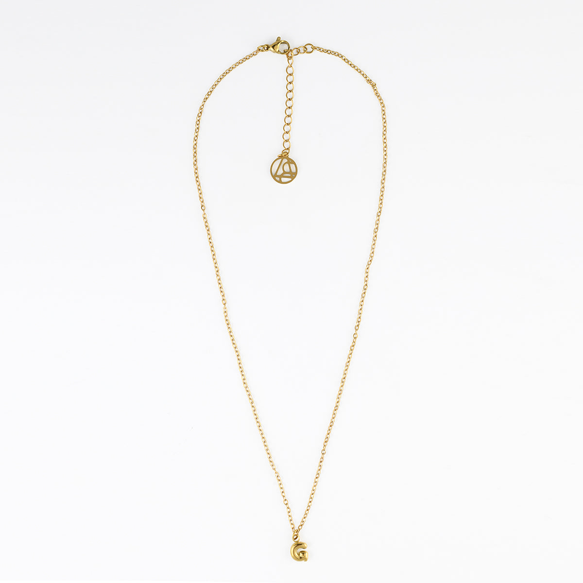 Collier à pendentif lettre G acier inoxydable