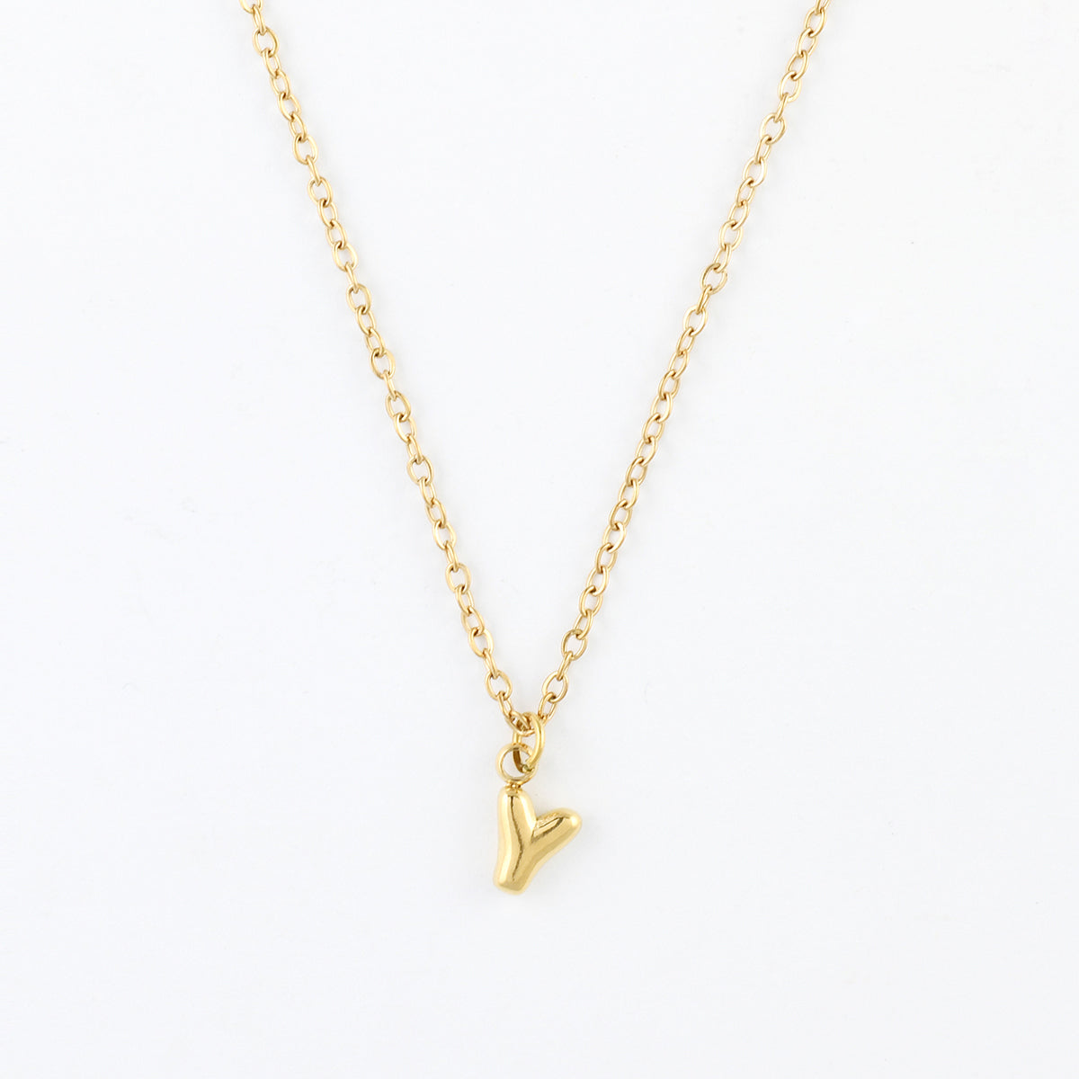 Collier à pendentif lettre Y acier inoxydable