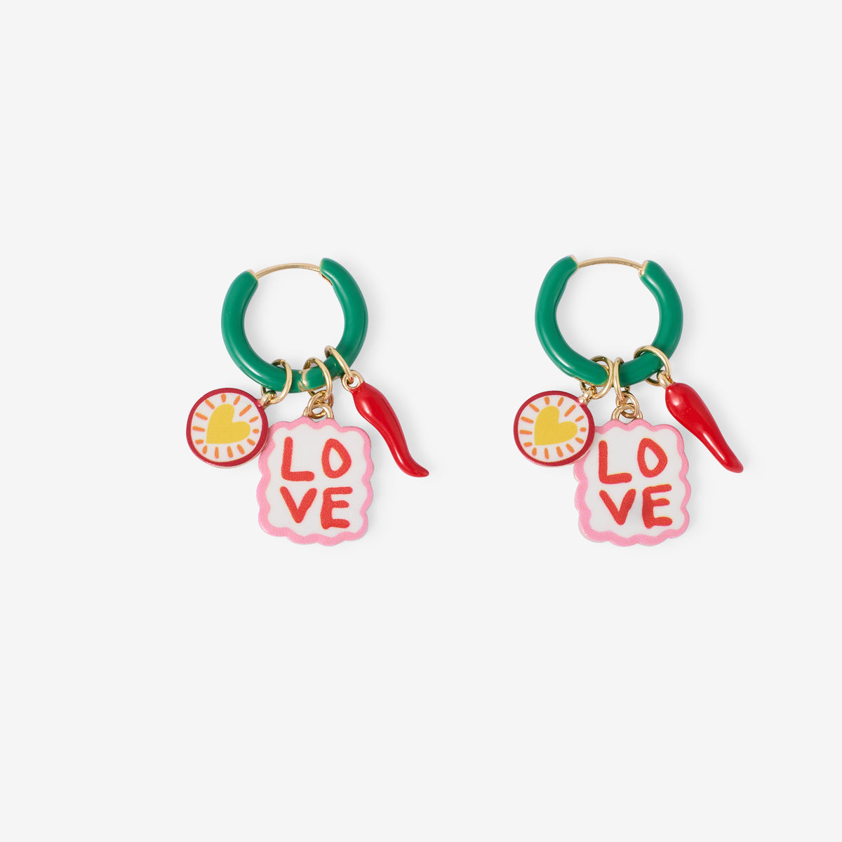Créoles pendentifs love