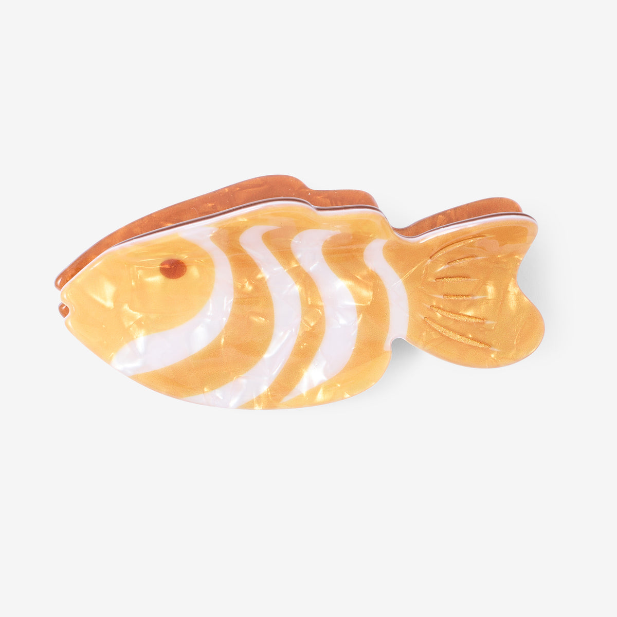 Pince à cheveux poisson orange