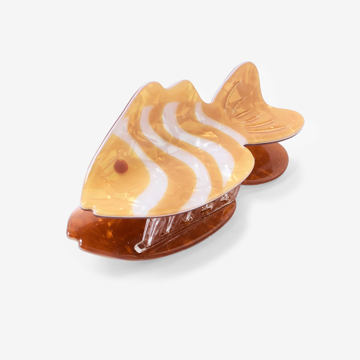Pince à cheveux poisson orange