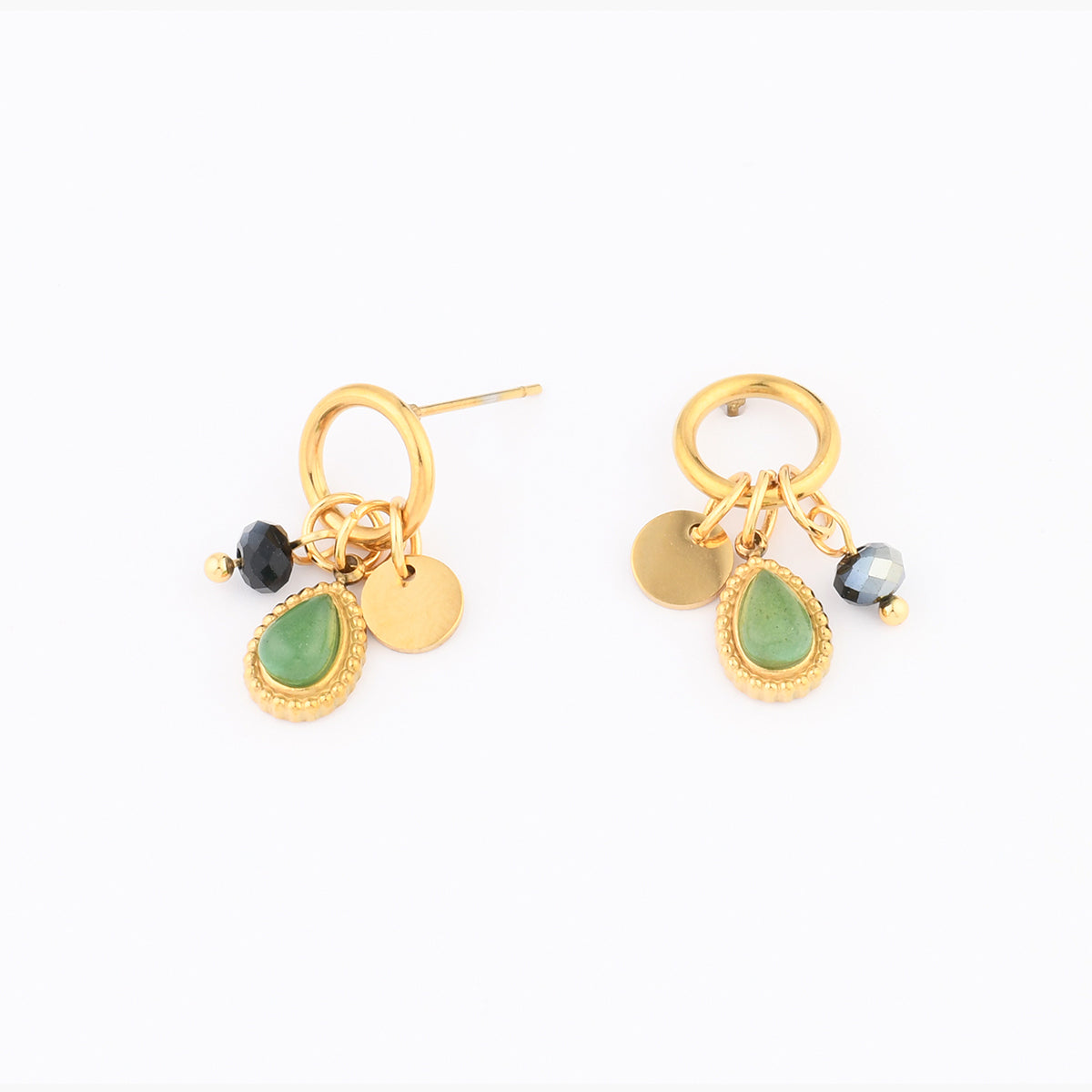 Boucles d'oreilles acier inoxydable à pampilles fantaisie