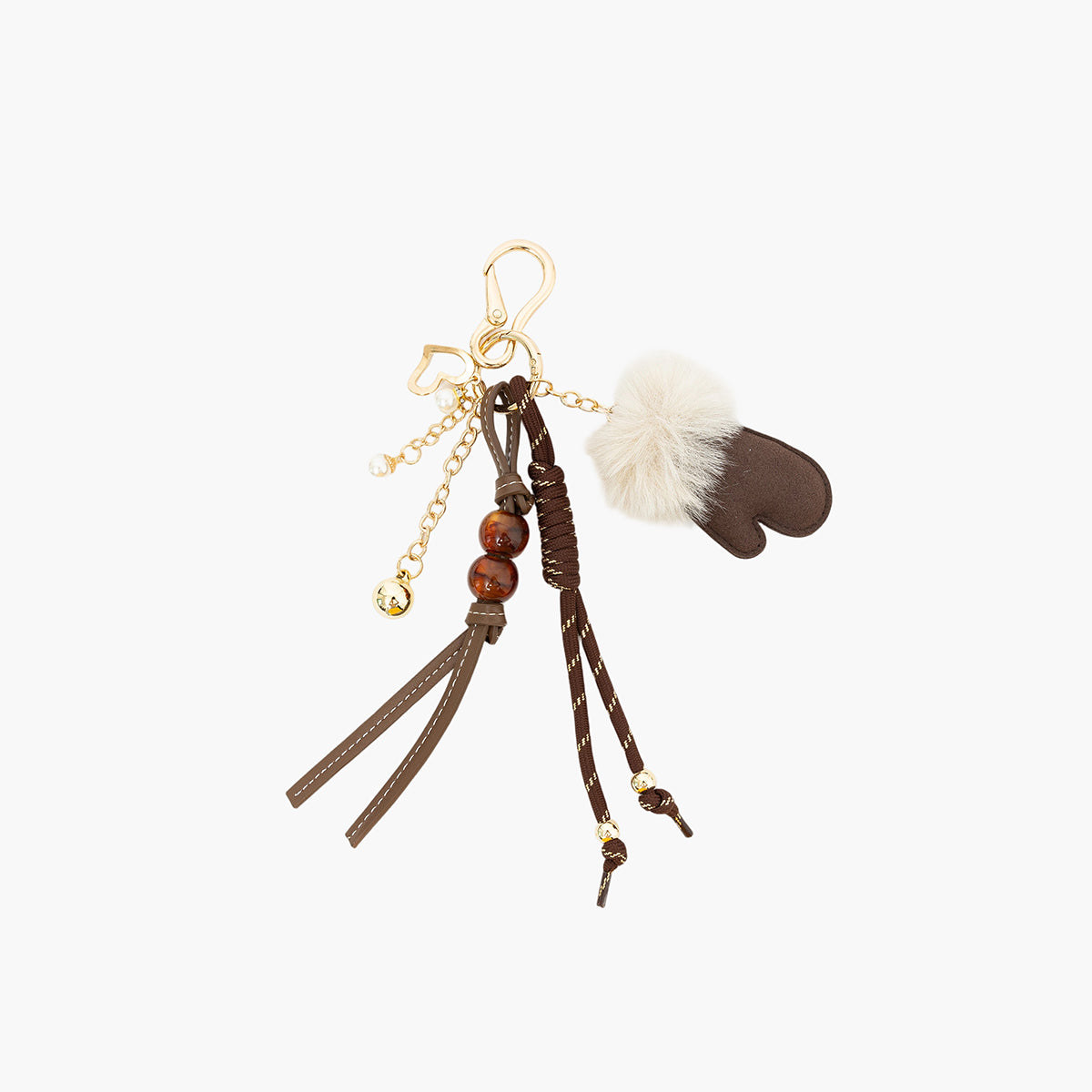 Bijoux de sac moufle marron