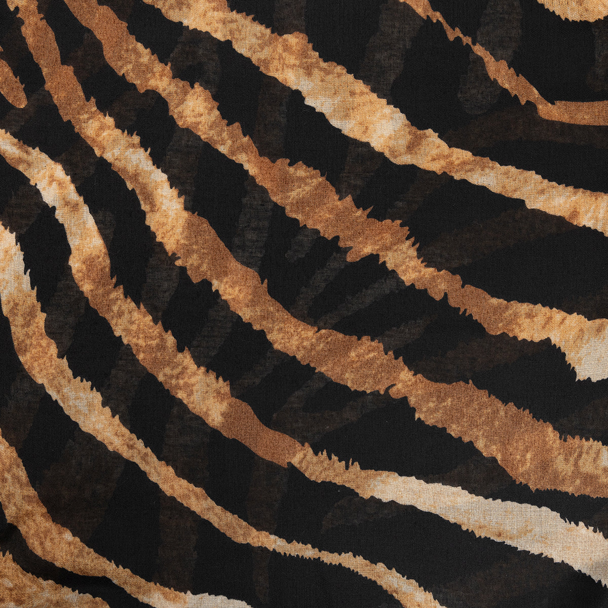Foulard motif zèbre marron et noir