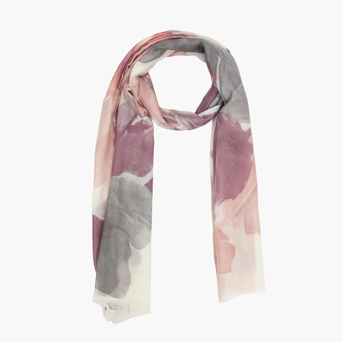Foulard à motif floral rose