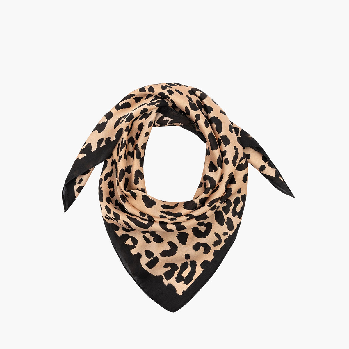 Foulard carré motif léopard