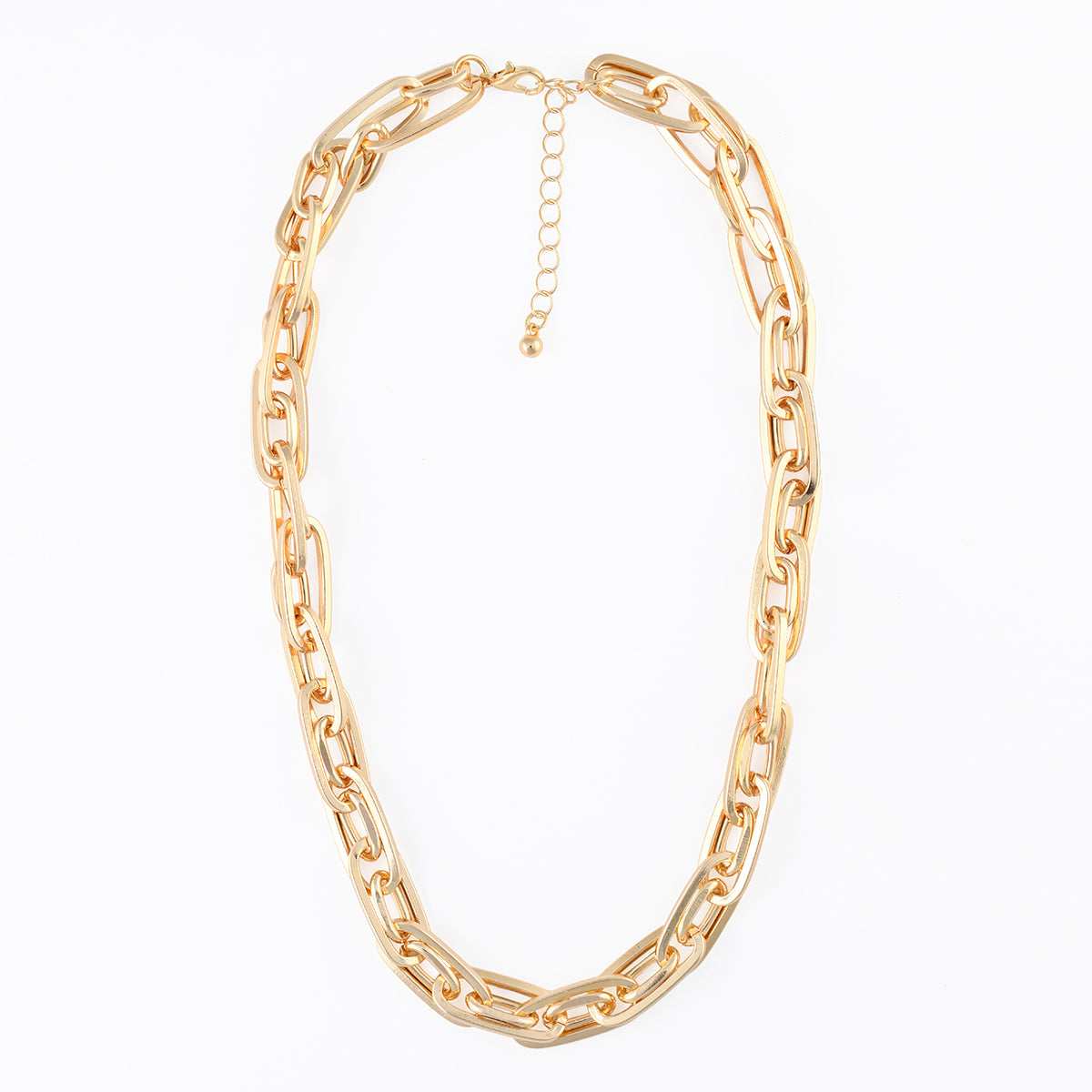 Collier gros maillons doré