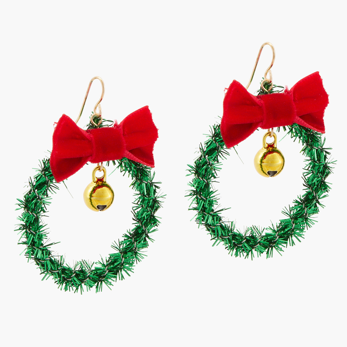 Boucles d'oreilles Noël couronnes