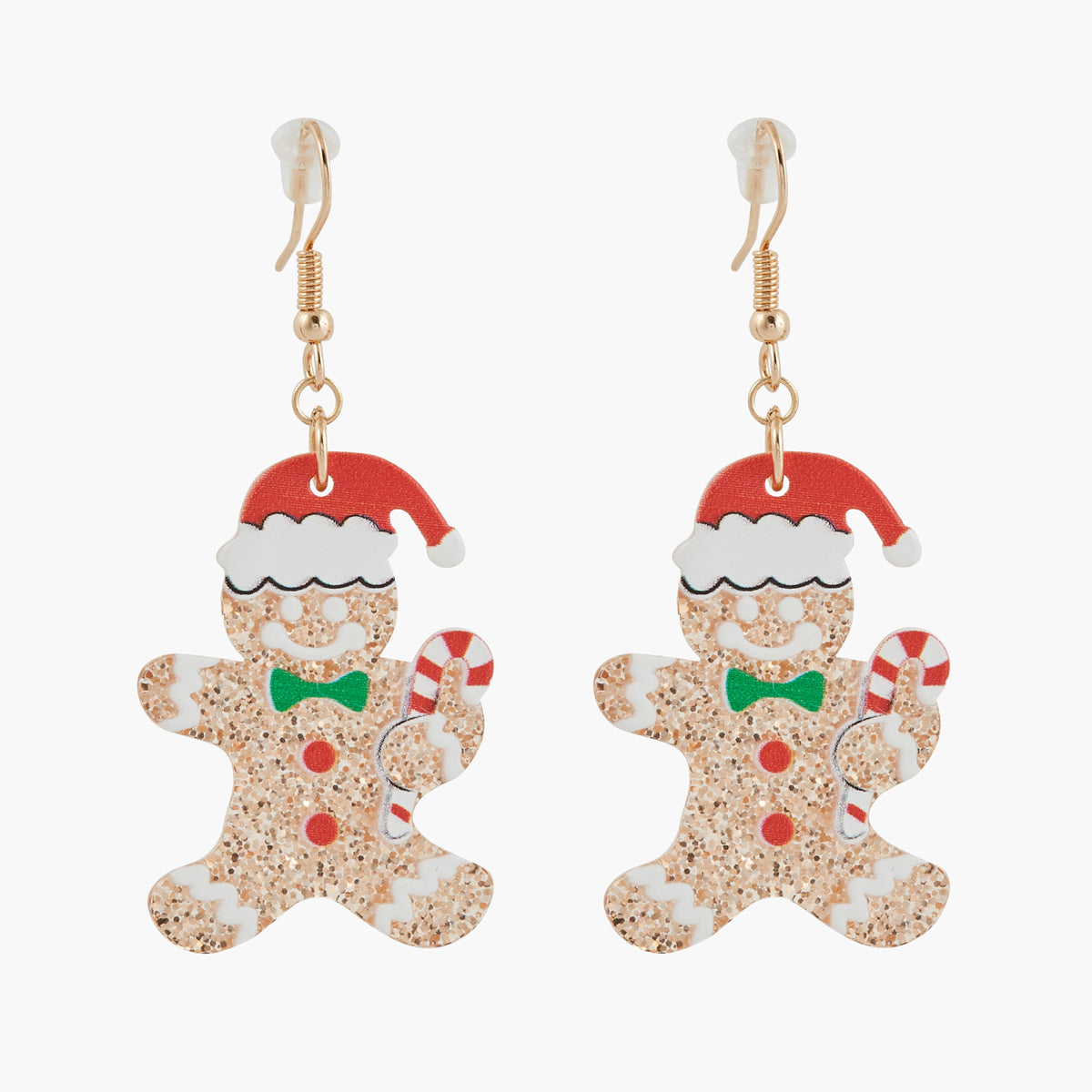 Boucles d’oreilles bonhommes en pain d’épices Noël