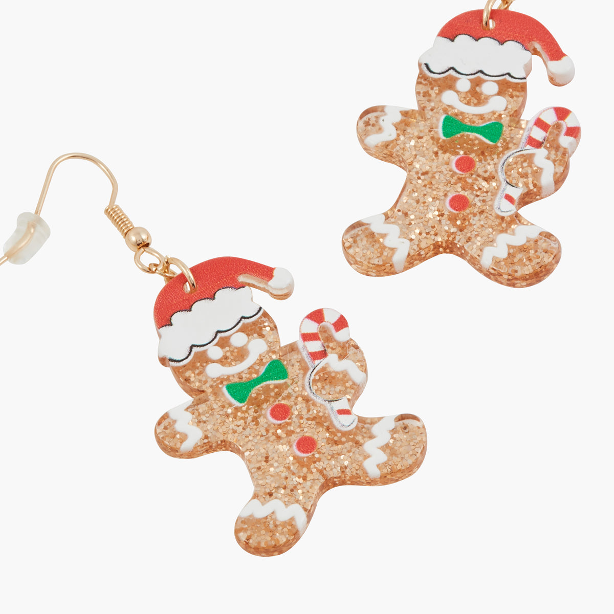 Boucles d’oreilles bonhommes en pain d’épices Noël