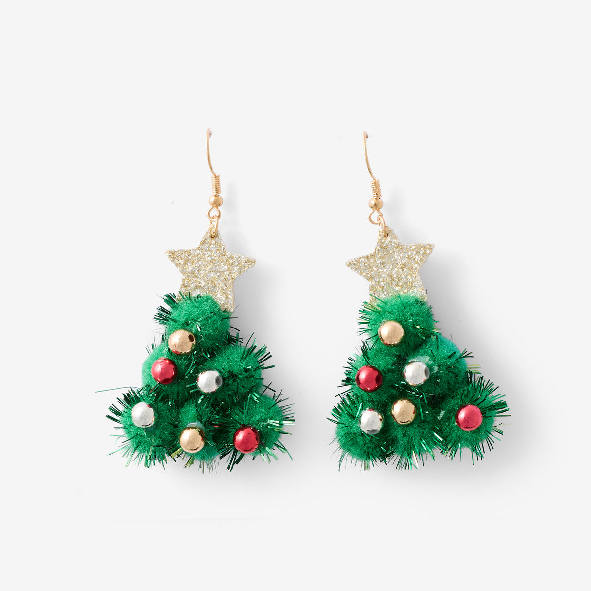 Boucles d'oreilles sapin de Noël