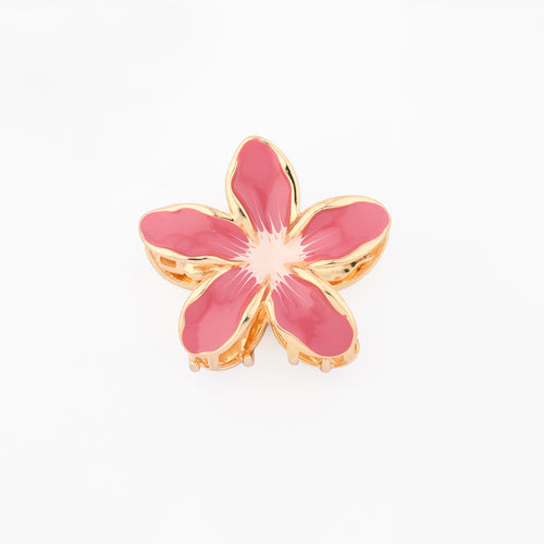 PINCE À CHEVEUX FLEUR ROSE