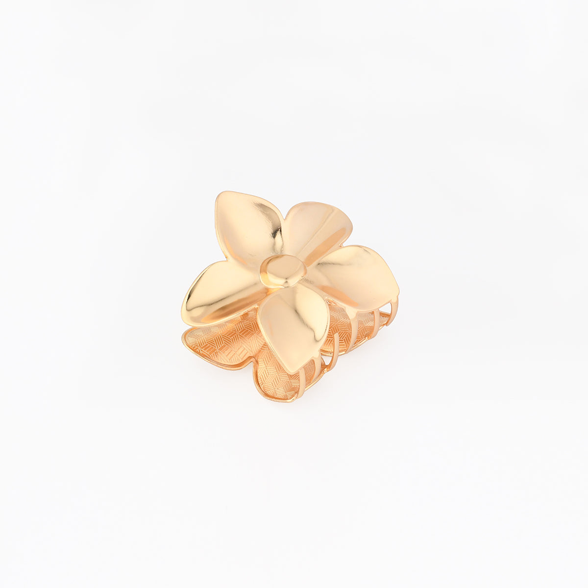 Pince à cheveux fleur dorée