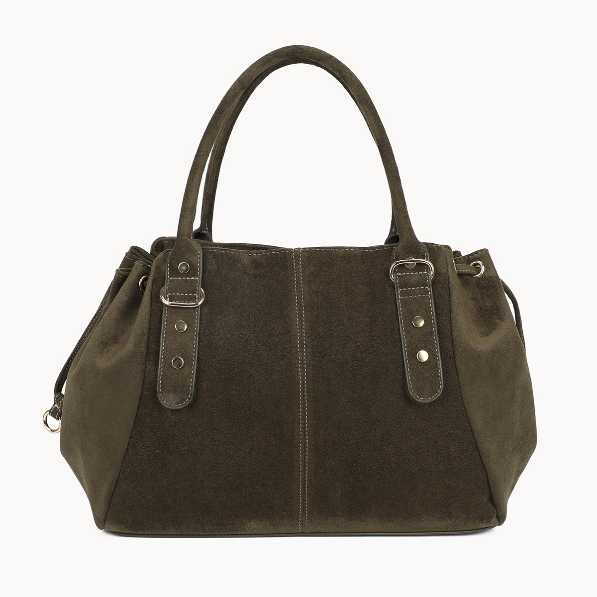 Grand sac bowling en suédine kaki