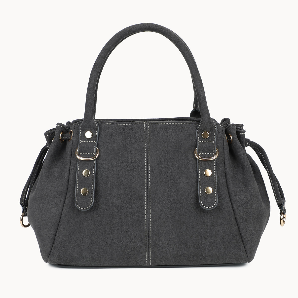 Sac bowling en suédine grise