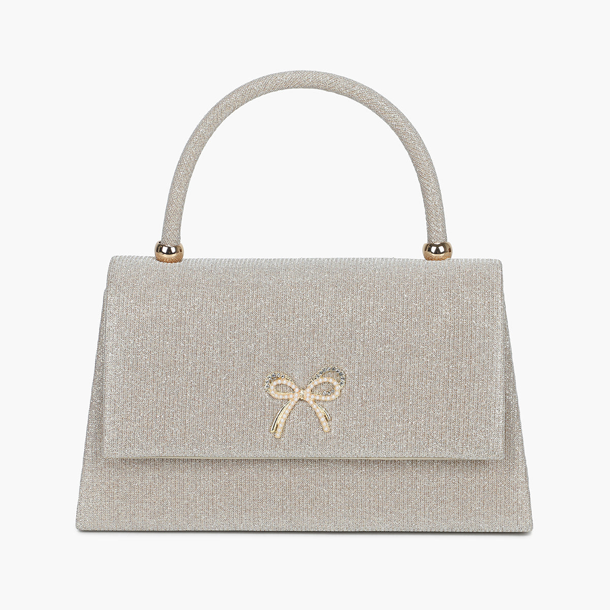 Sac à main pailleté doré