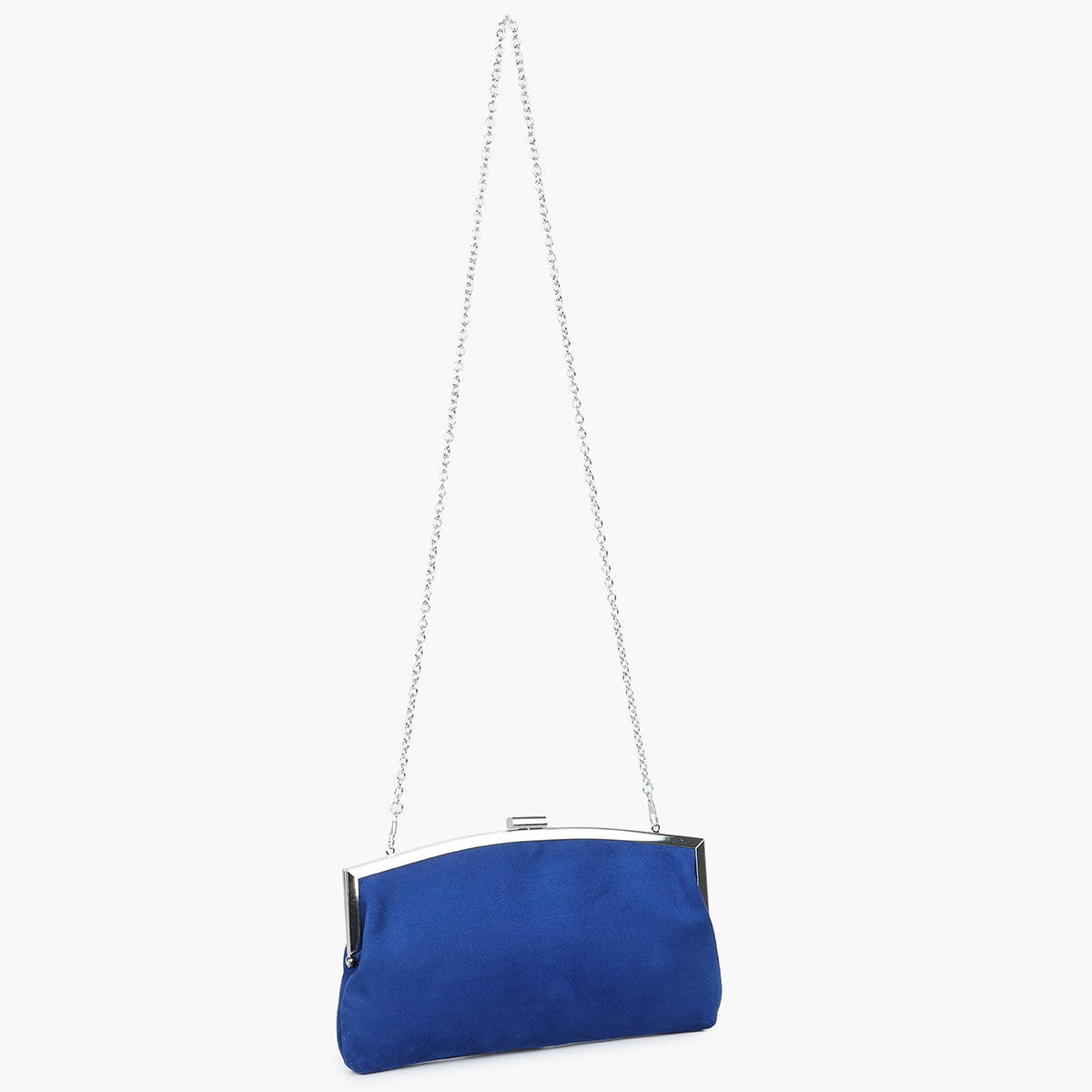 Minaudière en suédine bleu