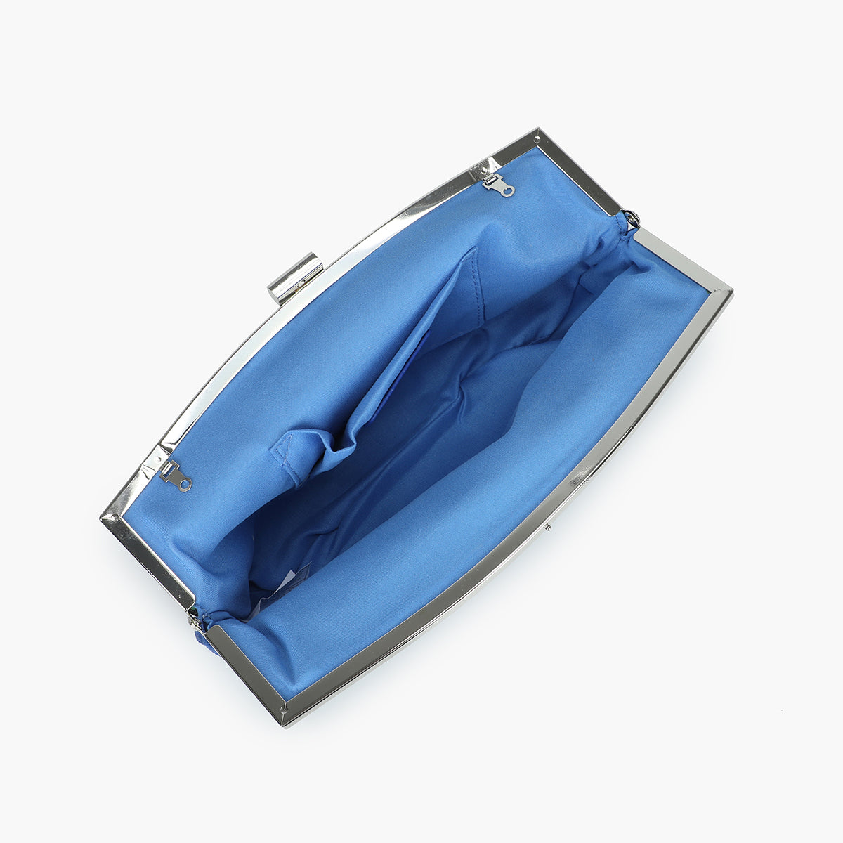 Minaudière en suédine bleu