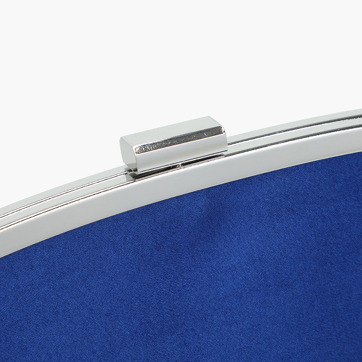 Minaudière en suédine bleu