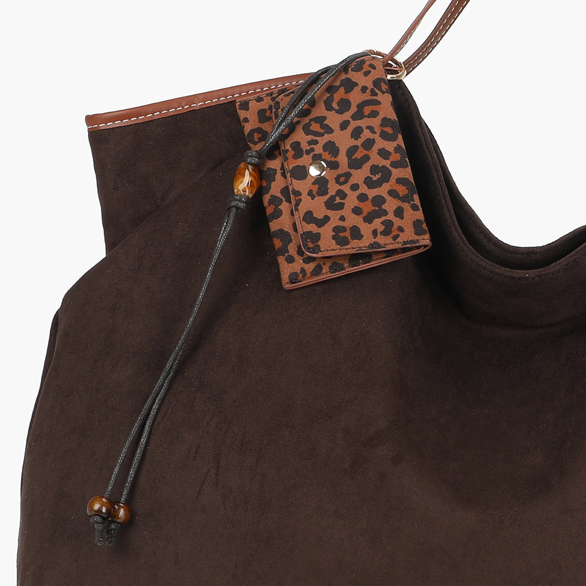Sac cabas marron souple en suédine