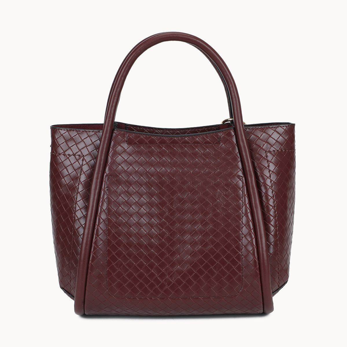 Sac à main bordeaux effet tressé