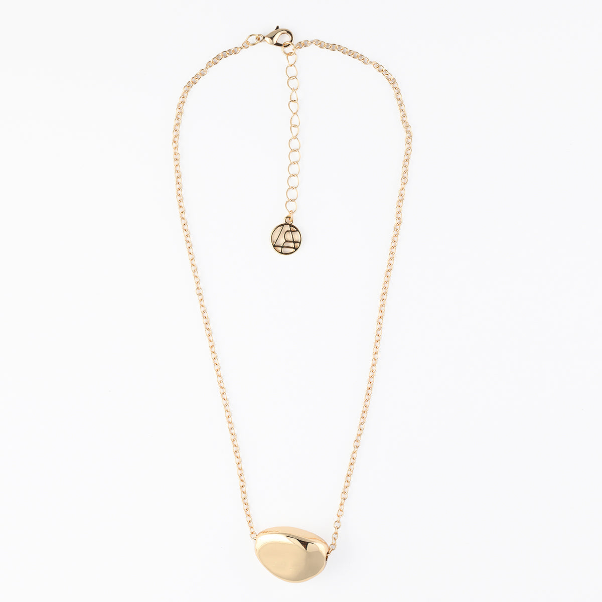 Collier pendentif galet - Collection Recyclée