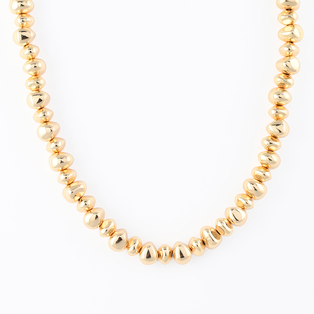 Collier court petits galets - Collection Recyclée
