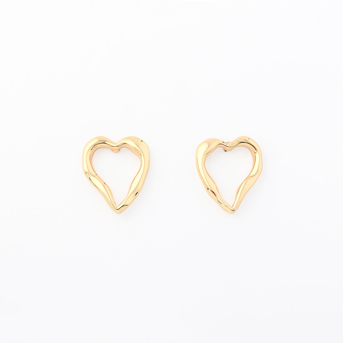 Boucles d'oreilles cœur irrégulier - Collection Recyclée
