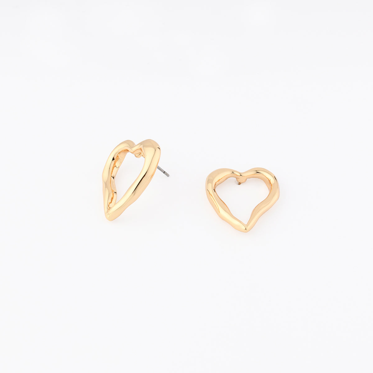 Boucles d'oreilles cœur irrégulier - Collection Recyclée