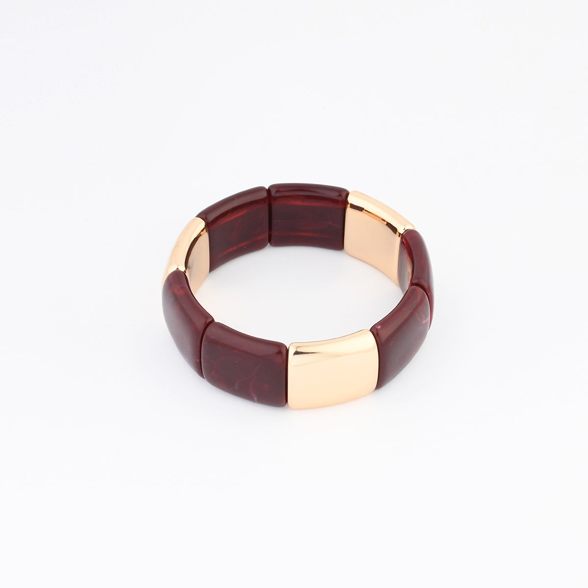 Bracelet bordeaux et doré
