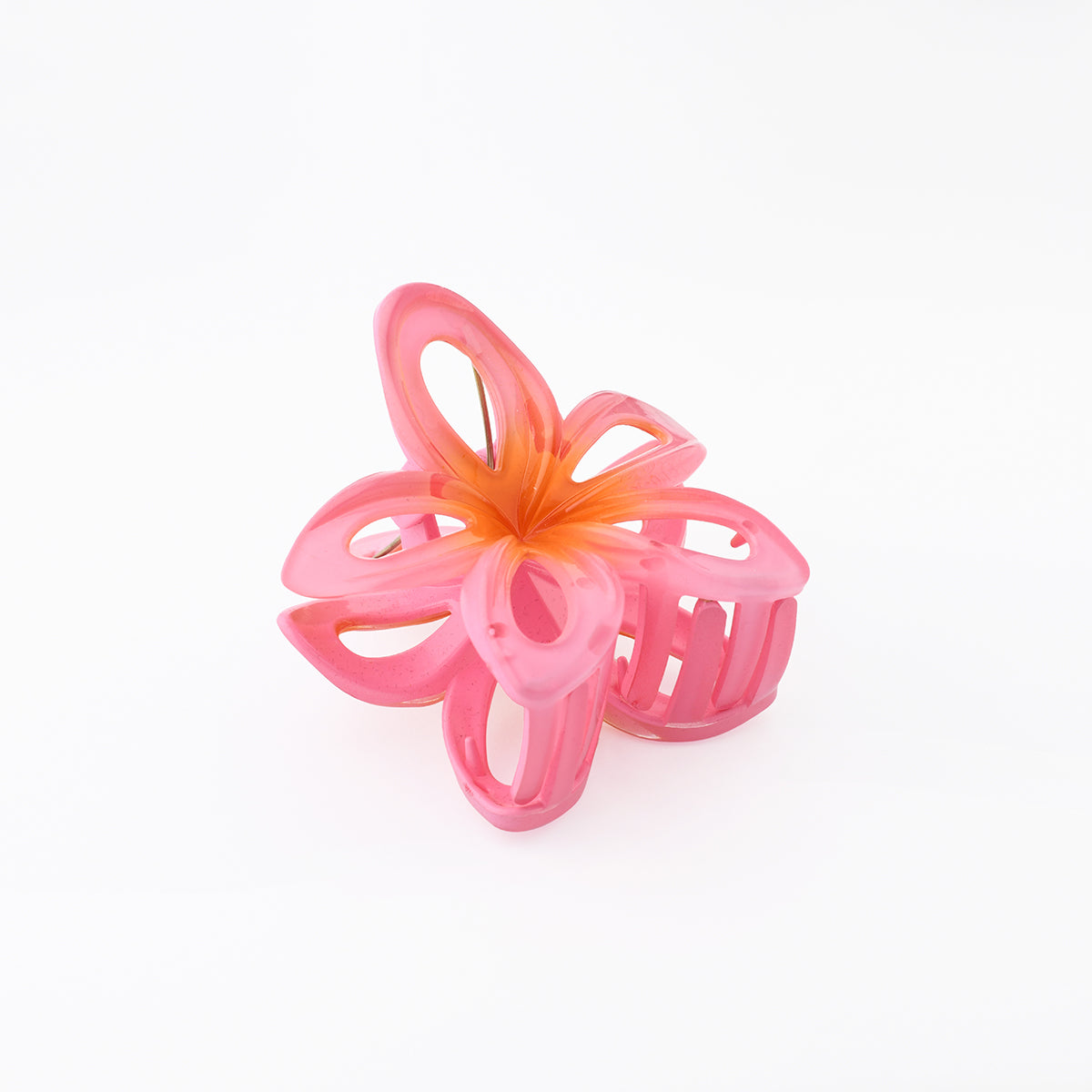 Pinces à cheveux fleur rose