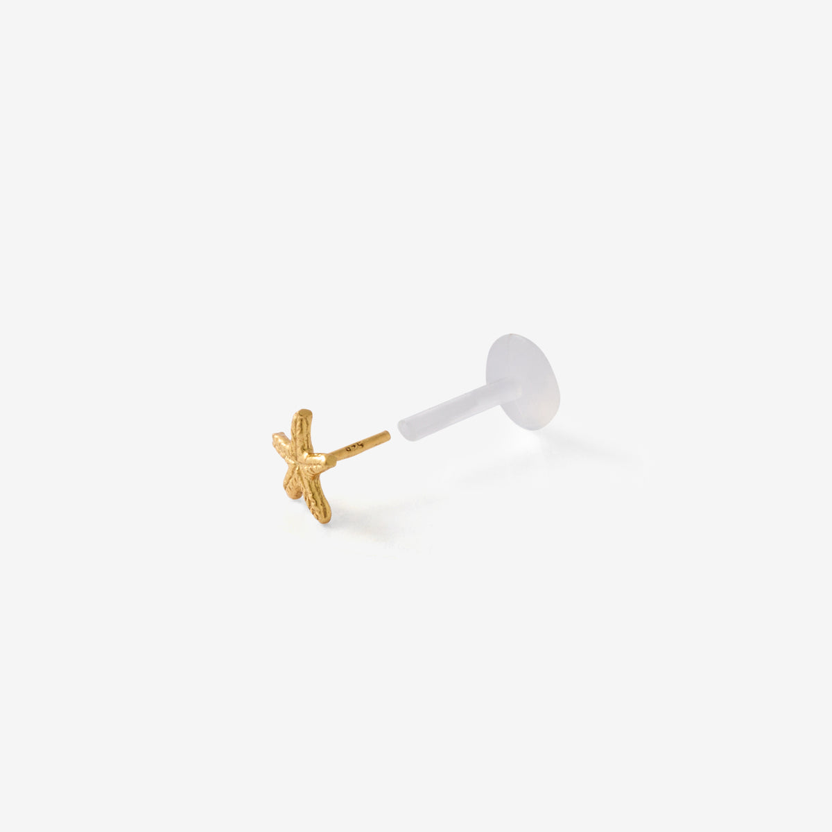 Piercing helix/tragus étoile de mer en argent garanti doré