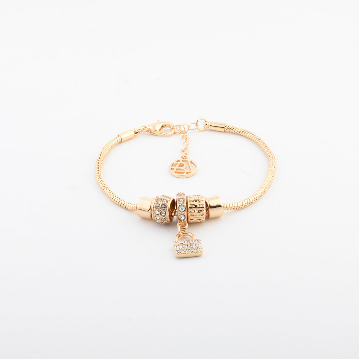 Bracelet chaîne dorée à charms