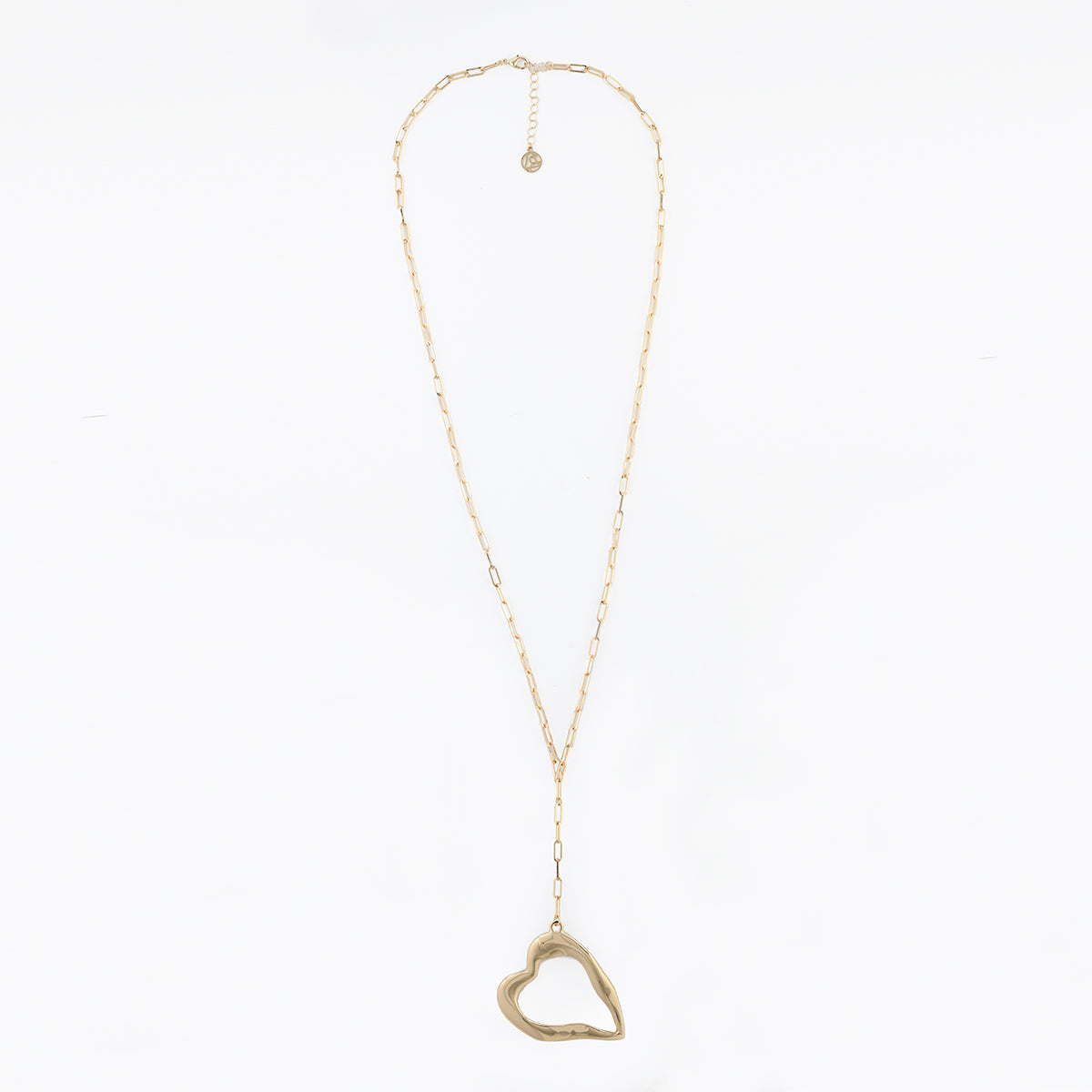 Collier Y cœur irrégulier - Collection Recyclée