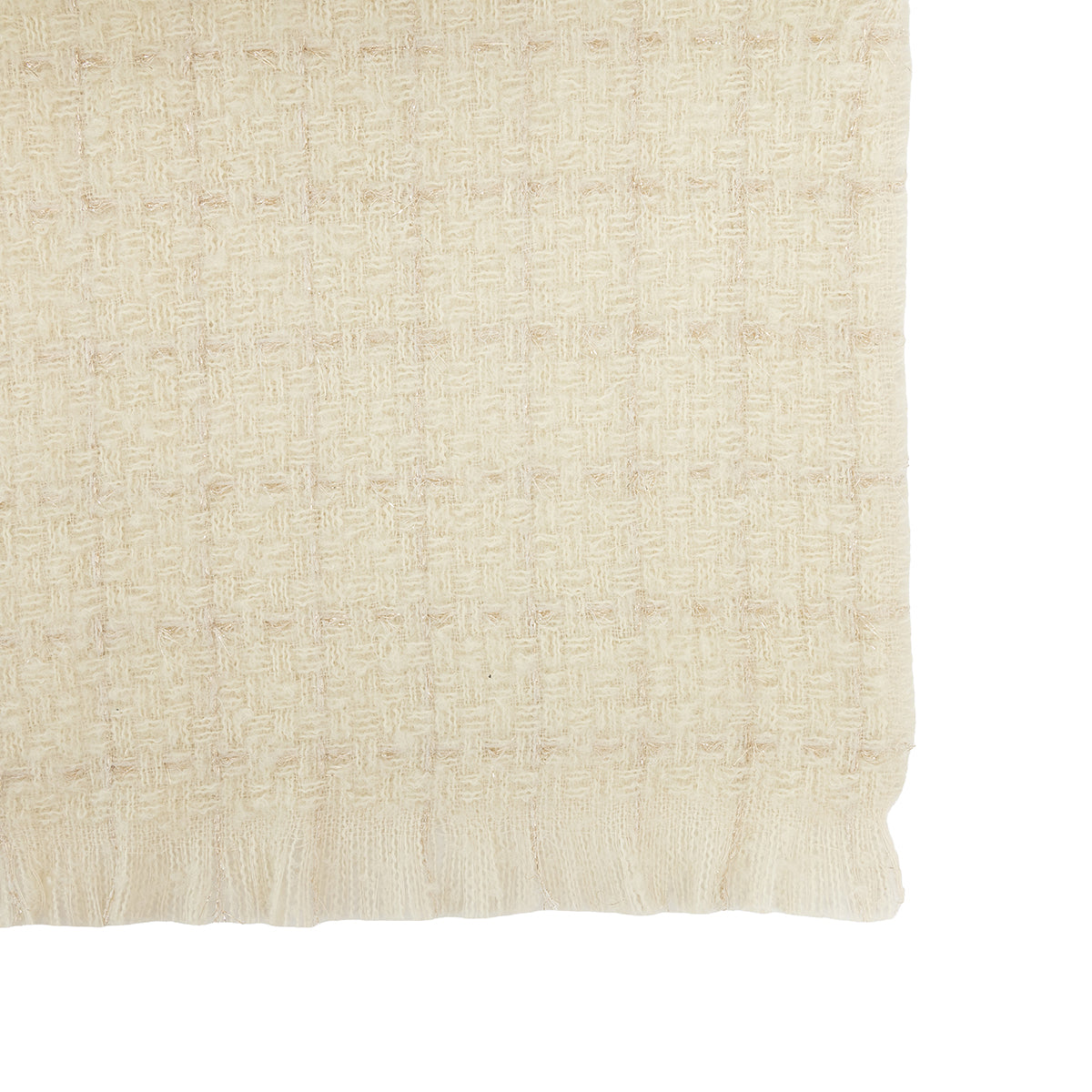 Écharpe écru effet tweed