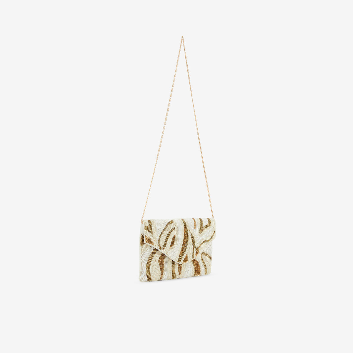Pochette perlée motif vagues