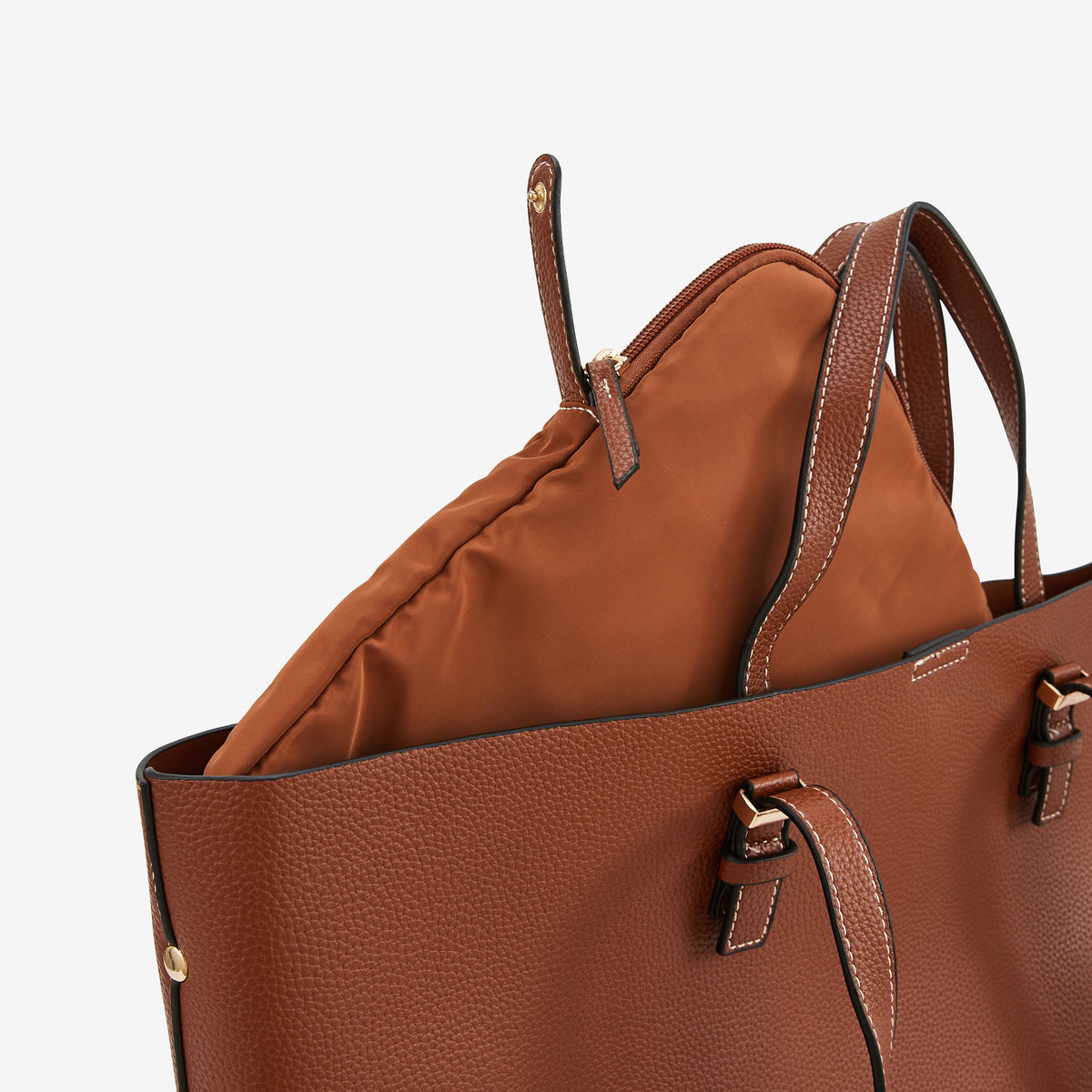 Sac cabas souple camel