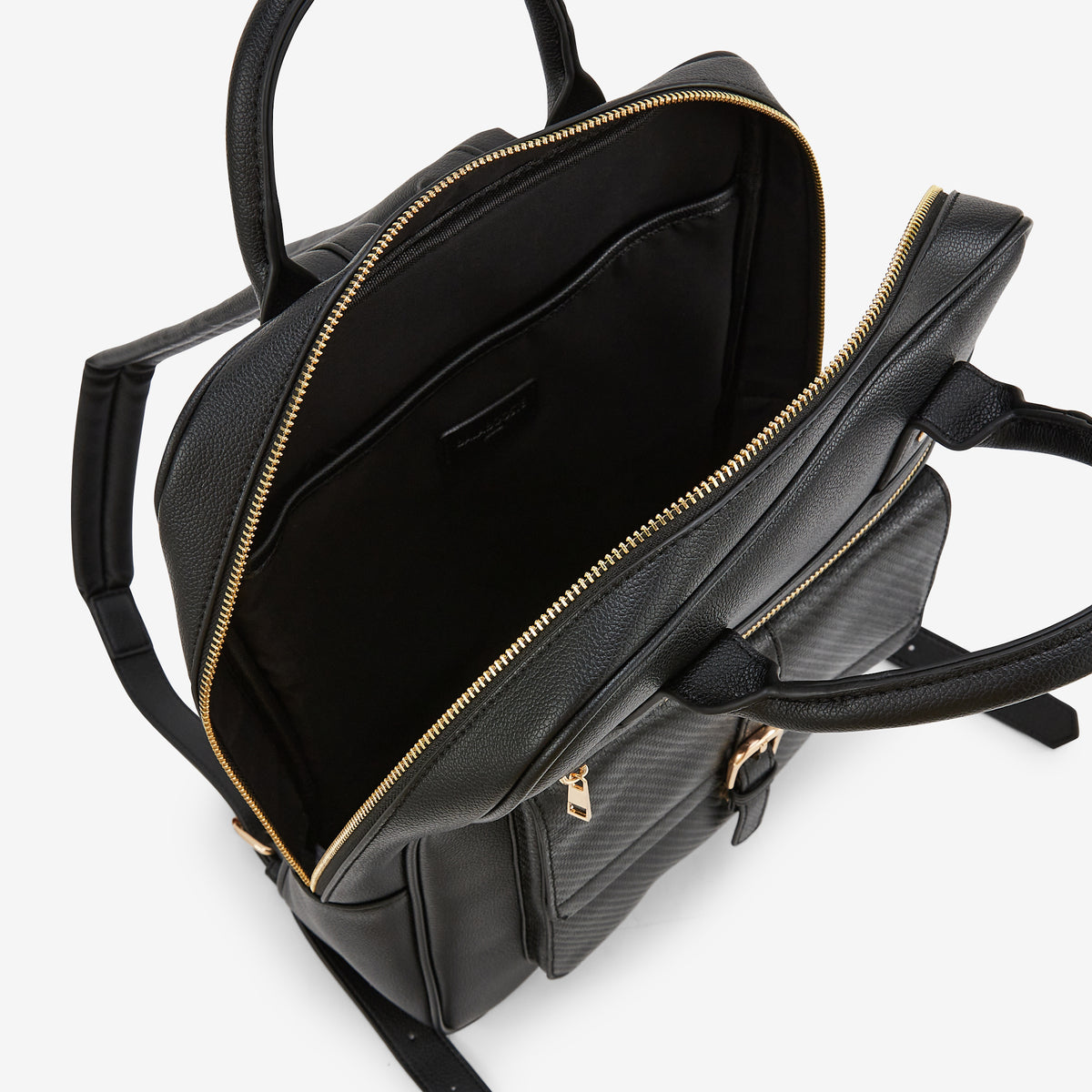 Sac à dos effet grainé noir