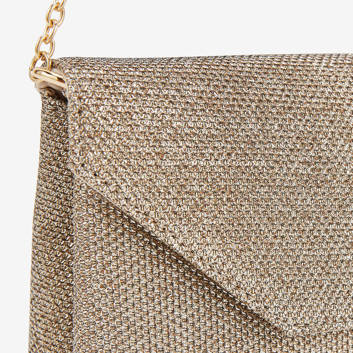 Pochette brillante dorée