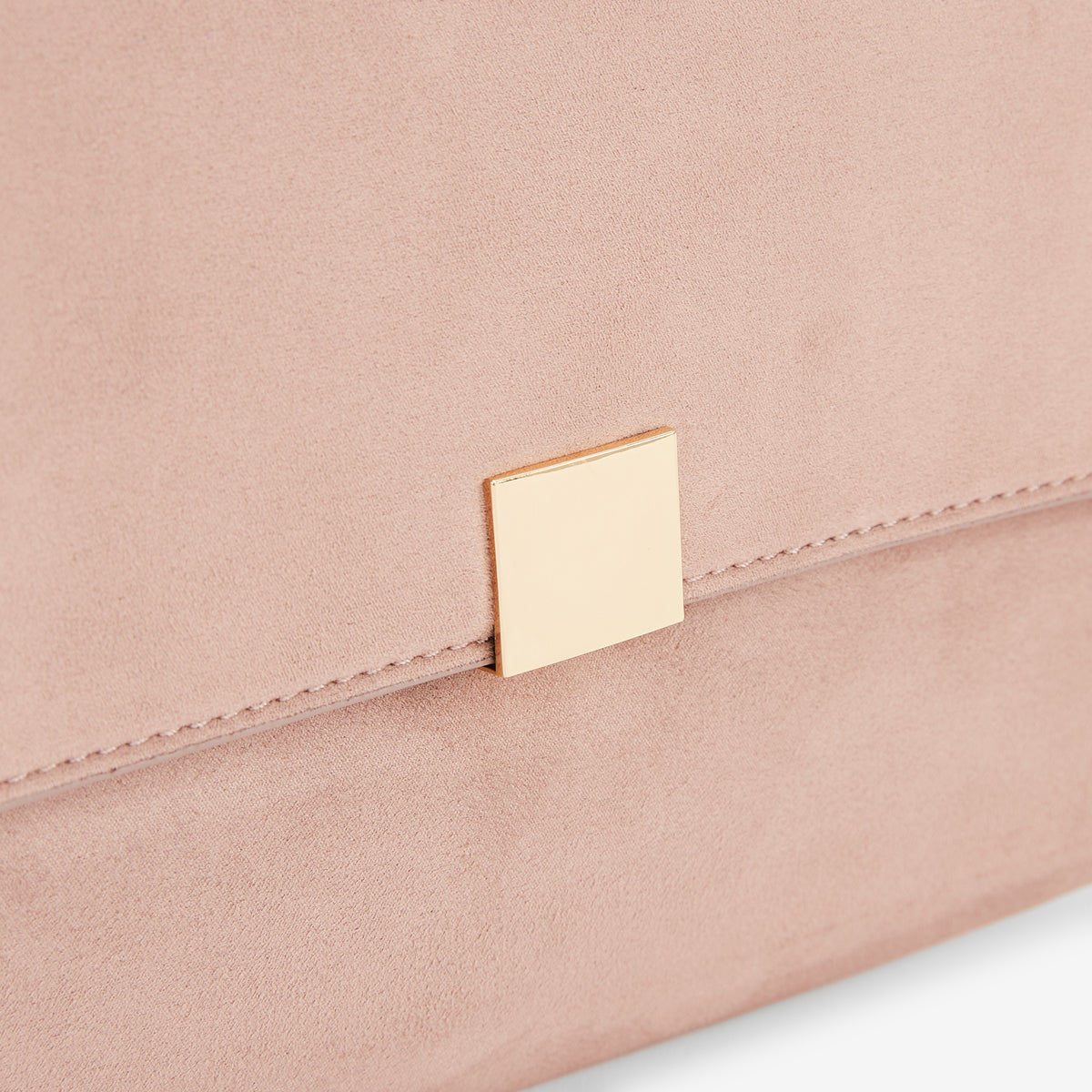 Pochette rose en suédine