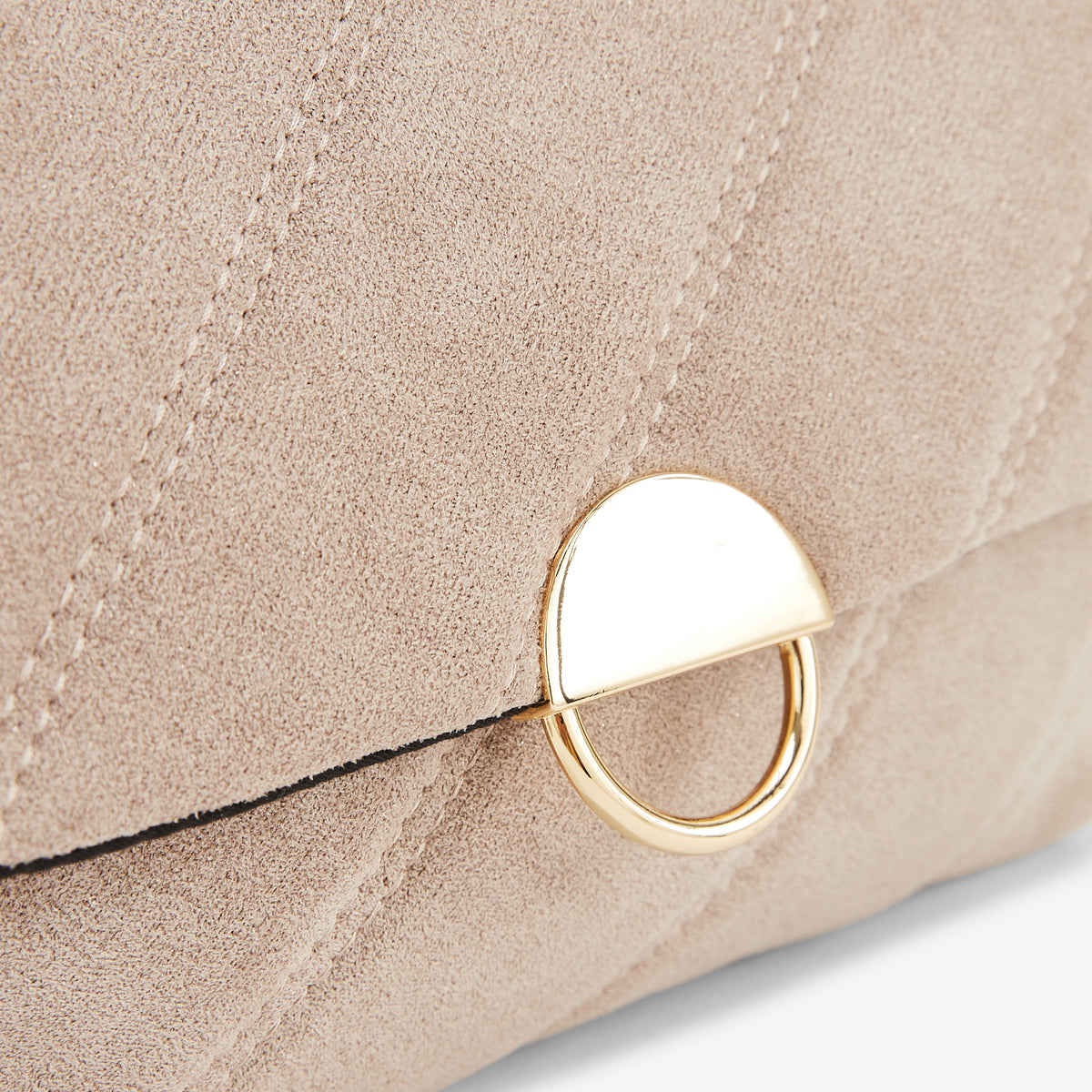 Sac à bandoulière taupe matelassé