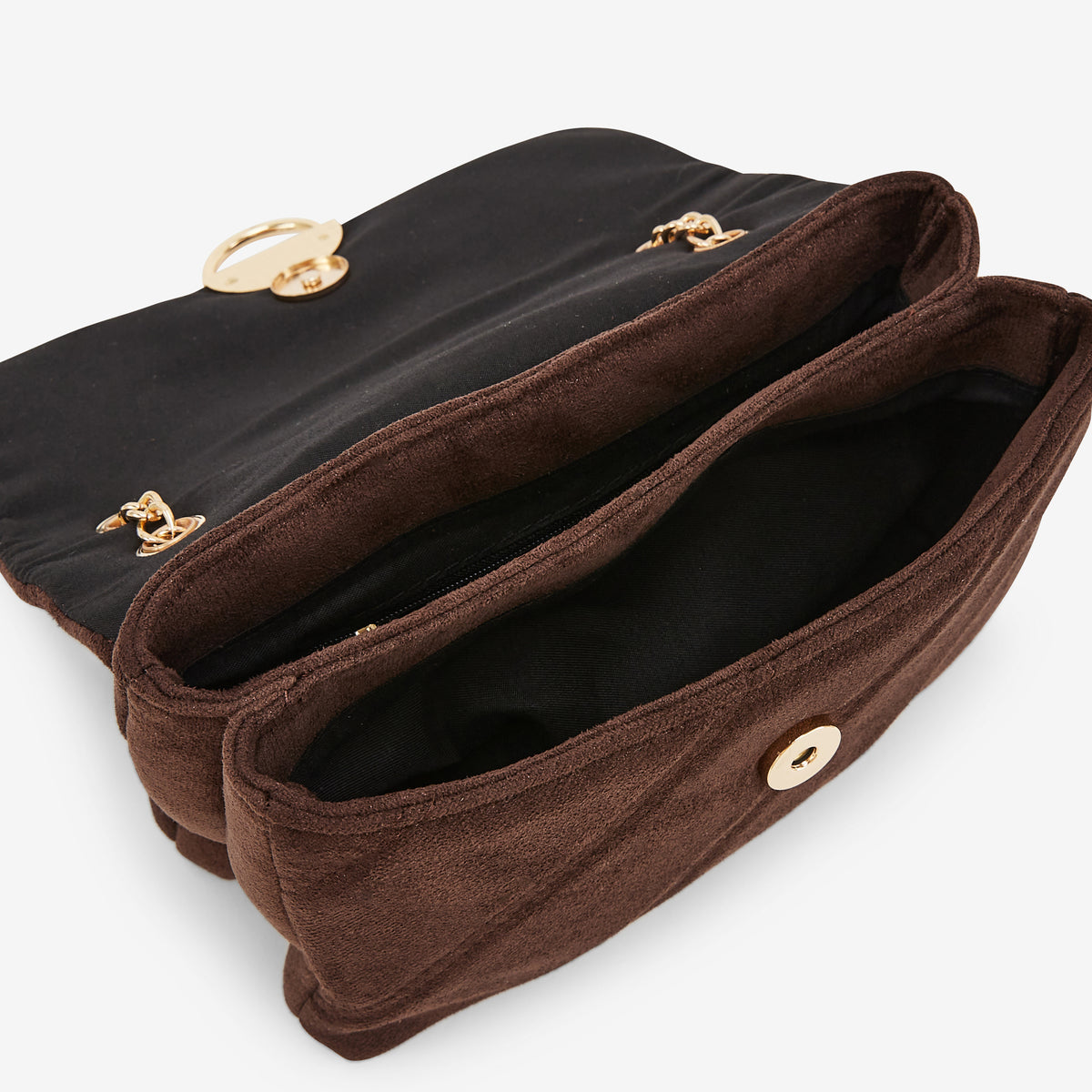 Sac à bandoulière marron matelassé