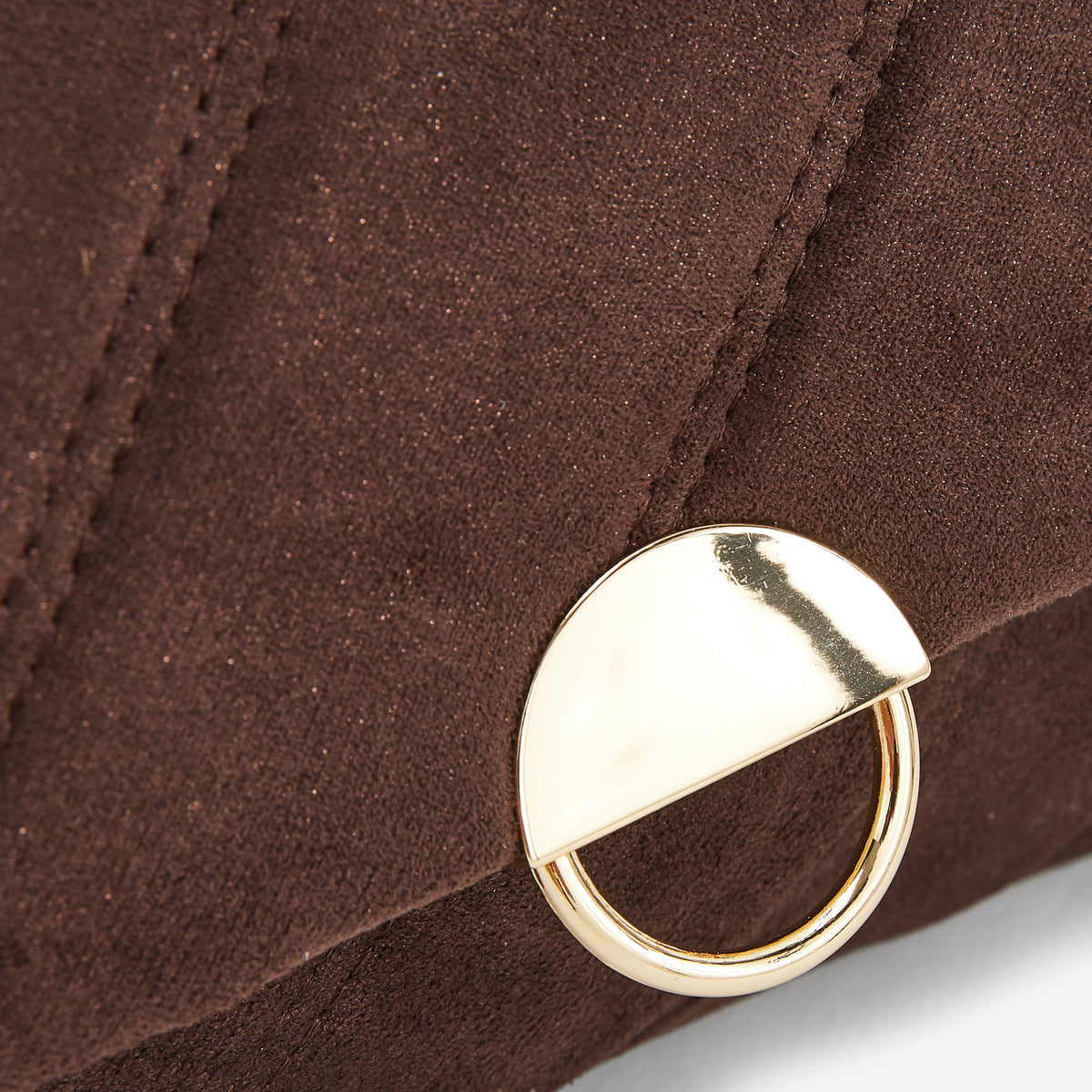 Sac à bandoulière marron matelassé