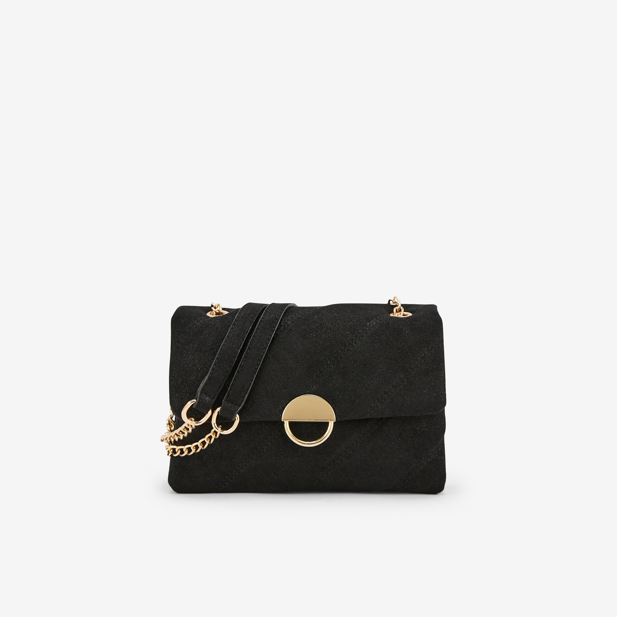 Sac à bandoulière noir matelassé