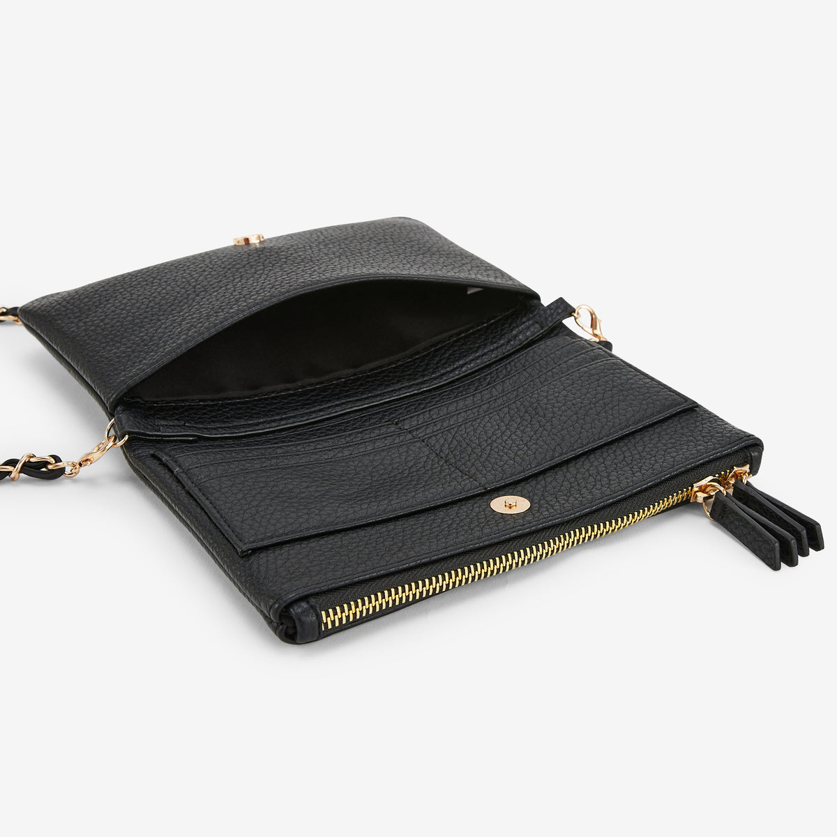 Pochette de voyage noire effet grainé