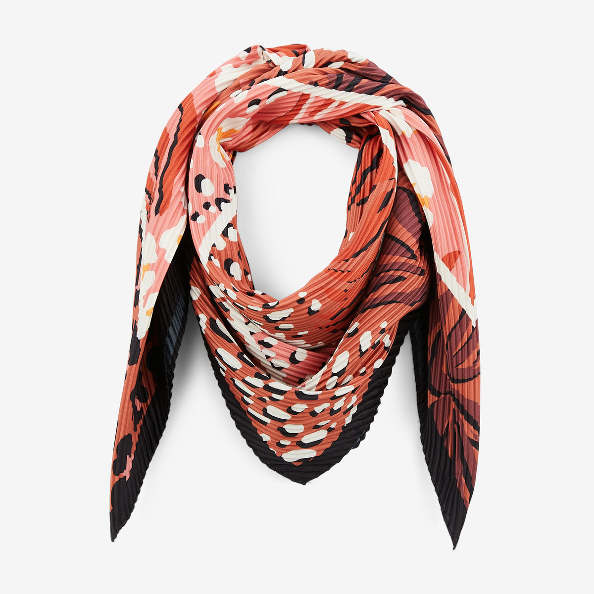 Foulard carré motif animalier