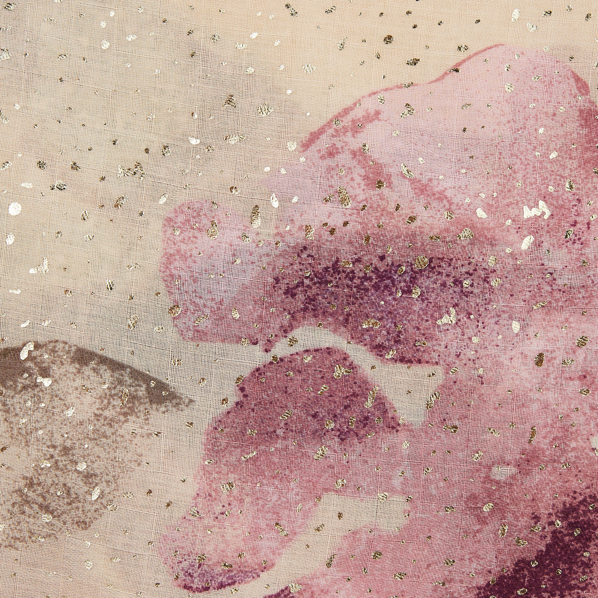 Foulard motif abstrait bleu et rose
